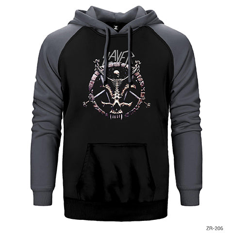 Slayer Divine Çift Renk Reglan Kol Sweatshirt / Hoodie