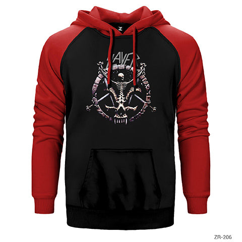 Slayer Divine Çift Renk Reglan Kol Sweatshirt / Hoodie