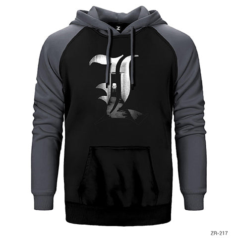 Death Note L Çift Renk Reglan Kol Sweatshirt / Hoodie