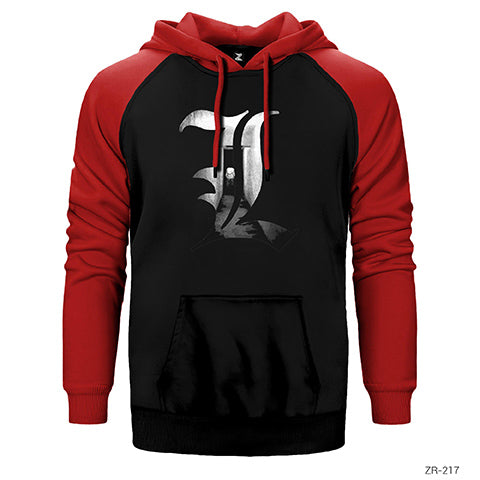 Death Note L Çift Renk Reglan Kol Sweatshirt / Hoodie