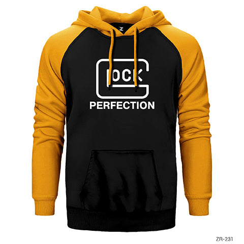 Glock Perfection Çift Renk Reglan Kol Sweatshirt / Hoodie