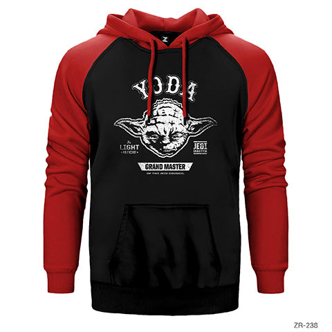 Star Wars Yoda Çift Renk Reglan Kol Sweatshirt / Hoodie