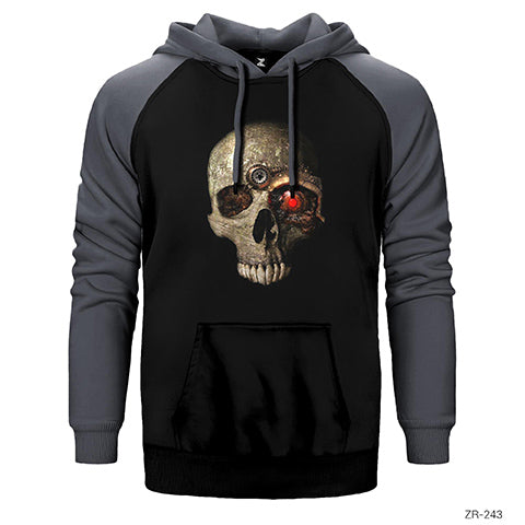 Terminatör Kuru Kafa Çift Renk Reglan Kol Sweatshirt / Hoodie