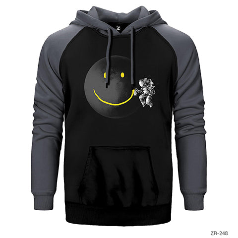 Aydaki Yüz Çift Renk Reglan Kol Sweatshirt / Hoodie