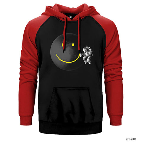 Aydaki Yüz Çift Renk Reglan Kol Sweatshirt / Hoodie