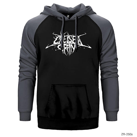 Chelsea Grin Logo Çift Renk Reglan Kol Sweatshirt / Hoodie