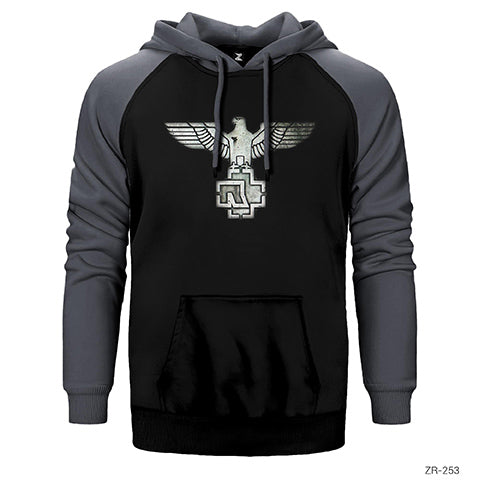 Rammstein Eagle Çift Renk Reglan Kol Sweatshirt / Hoodie