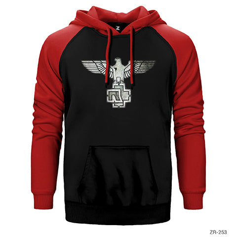 Rammstein Eagle Çift Renk Reglan Kol Sweatshirt / Hoodie
