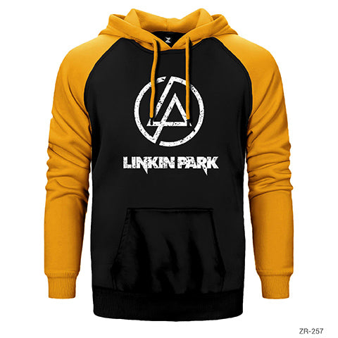 Linkin Park Logo Çift Renk Reglan Kol Sweatshirt / Hoodie