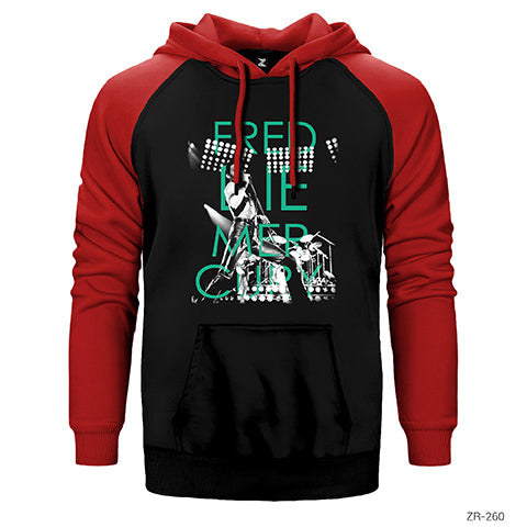 Freddie Mercury Çift Renk Reglan Kol Sweatshirt / Hoodie