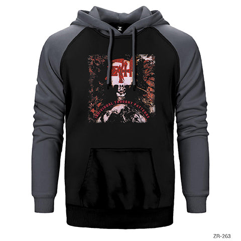 Death Individual Thought Patterns Çift Renk Reglan Kol Sweatshirt / Hoodie