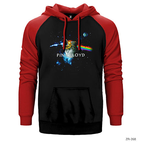 Pink Floyd The Moon Çift Renk Reglan Kol Sweatshirt / Hoodie