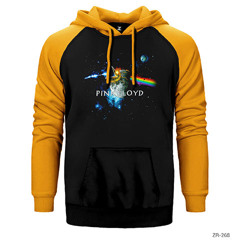 Pink Floyd The Moon Çift Renk Reglan Kol Sweatshirt / Hoodie