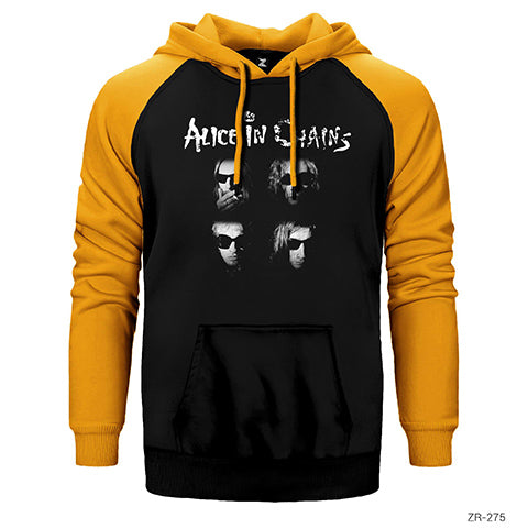 Alice in Chains Group Çift Renk Reglan Kol Sweatshirt / Hoodie