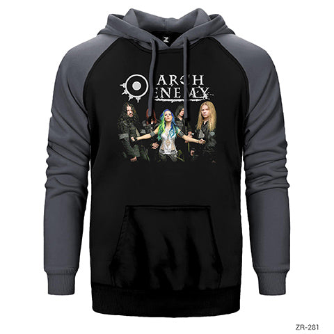 Arch Enemy Group Çift Renk Reglan Kol Sweatshirt / Hoodie