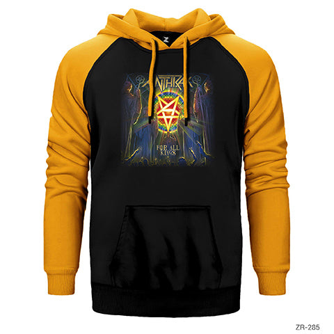 Anthrax Çift Renk Reglan Kol Sweatshirt / Hoodie