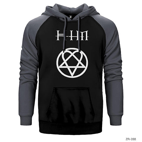 Him Çift Renk Reglan Kol Sweatshirt / Hoodie