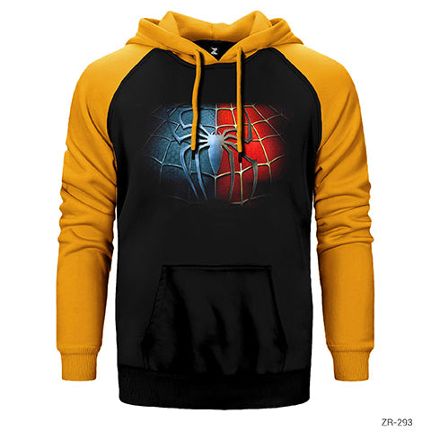 Spiderman Black Red Çift Renk Reglan Kol Sweatshirt / Hoodie