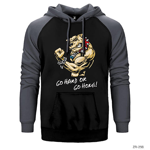 Fitness Hardline Dog Çift Renk Reglan Kol Sweatshirt / Hoodie