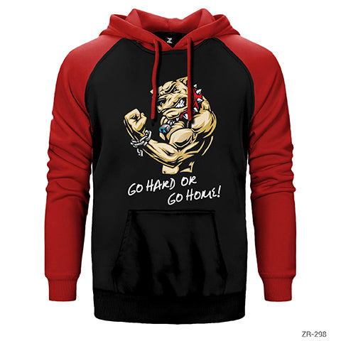 Fitness Hardline Dog Çift Renk Reglan Kol Sweatshirt / Hoodie