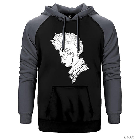 Ekko Çift Renk Reglan Kol Sweatshirt / Hoodie