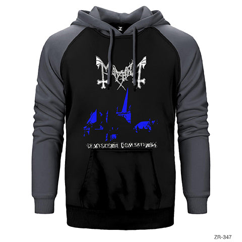 Mayhem De Mysteriis Dom Sathanas Çift Renk Reglan Kol Sweatshirt / Hoodie