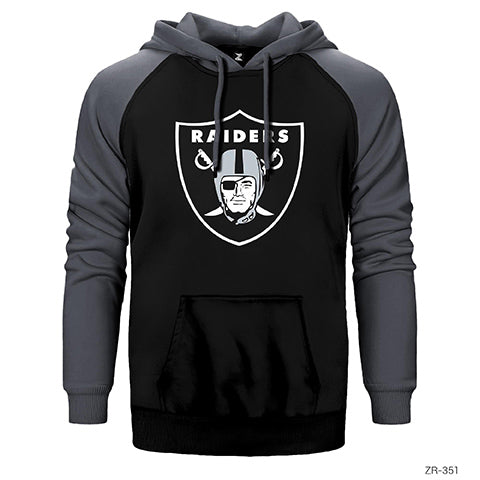 Raider Pirate Çift Renk Reglan Kol Sweatshirt / Hoodie