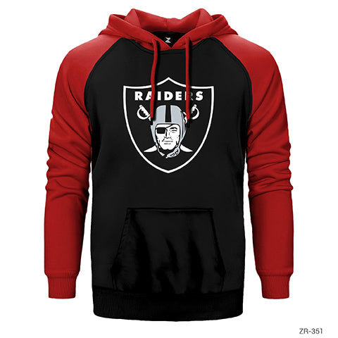 Raider Pirate Çift Renk Reglan Kol Sweatshirt / Hoodie