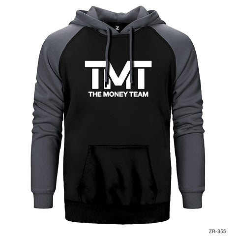 TMT The Money Team Logo Çift Renk Reglan Kol Sweatshirt / Hoodie