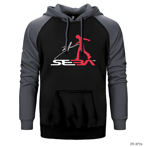 SEBA Logo Çift Renk Reglan Kol Sweatshirt / Hoodie