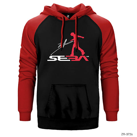SEBA Logo Çift Renk Reglan Kol Sweatshirt / Hoodie