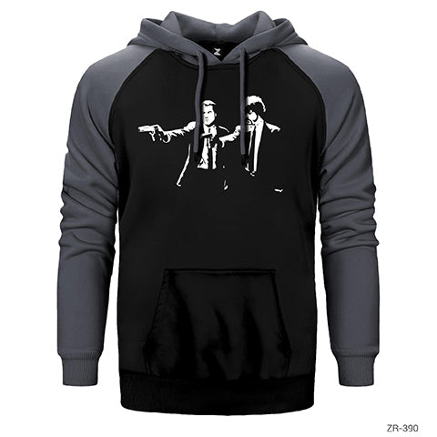 Pulp Fiction Çift Renk Reglan Kol Sweatshirt / Hoodie