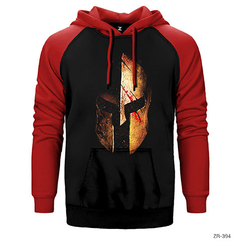 Spartan Helmet Sarı Çift Renk Reglan Kol Sweatshirt / Hoodie