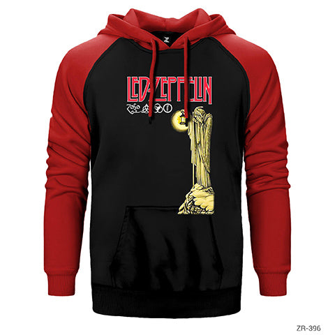 Led Zeppelin Çift Renk Reglan Kol Sweatshirt / Hoodie