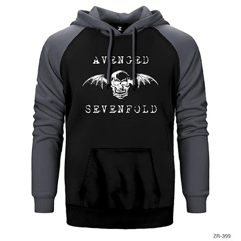 Avenged Sevenfold Skull Çift Renk Reglan Kol Sweatshirt / Hoodie