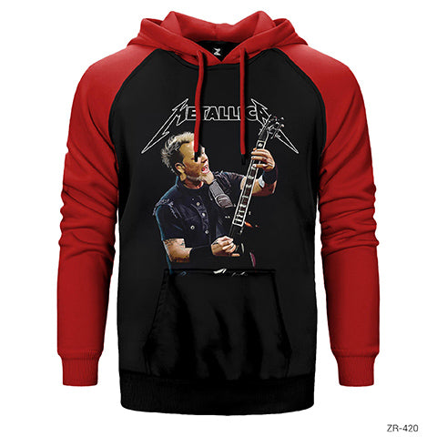 Metallica James Hetfield Guitar Çift Renk Reglan Kol Sweatshirt / Hoodie