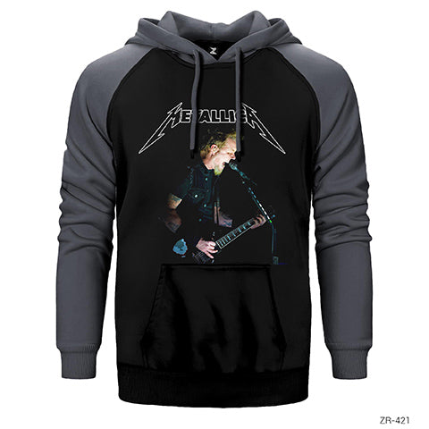 Metallica James Hetfield Guitar 2 Çift Renk Reglan Kol Sweatshirt / Hoodie