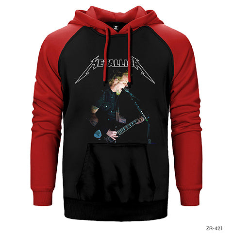 Metallica James Hetfield Guitar 2 Çift Renk Reglan Kol Sweatshirt / Hoodie