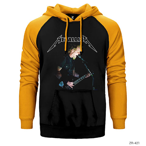 Metallica James Hetfield Guitar 2 Çift Renk Reglan Kol Sweatshirt / Hoodie