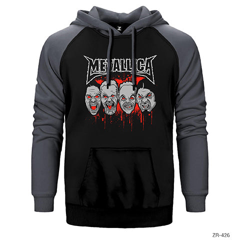 Metallica Group Bloody Çift Renk Reglan Kol Sweatshirt / Hoodie