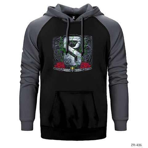 Scorpions Sting in the Jail Çift Renk Reglan Kol Sweatshirt / Hoodie