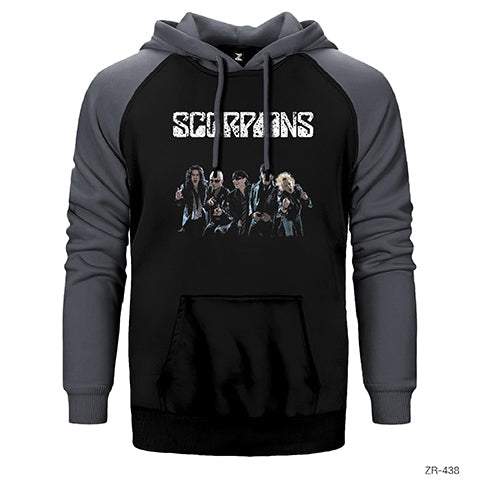 Scorpions Group Çift Renk Reglan Kol Sweatshirt / Hoodie