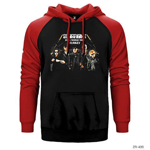 Scorpions World Tour 2016 Turkiye Çift Renk Reglan Kol Sweatshirt / Hoodie