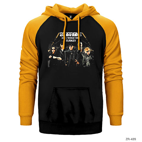 Scorpions World Tour 2016 Turkiye Çift Renk Reglan Kol Sweatshirt / Hoodie