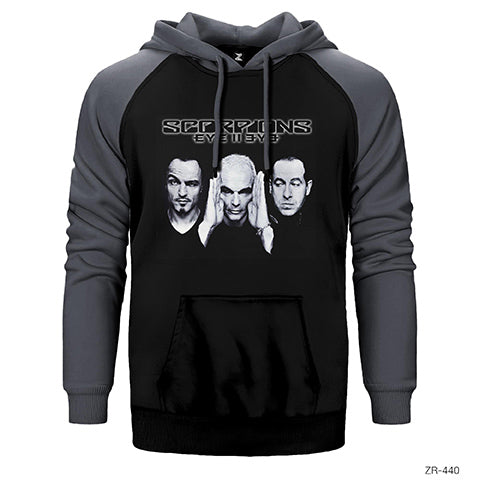 Scorpions Eye to Eye Çift Renk Reglan Kol Sweatshirt / Hoodie