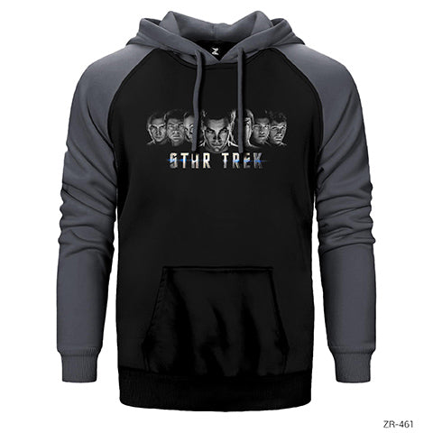 Star Trek Çift Renk Reglan Kol Sweatshirt / Hoodie