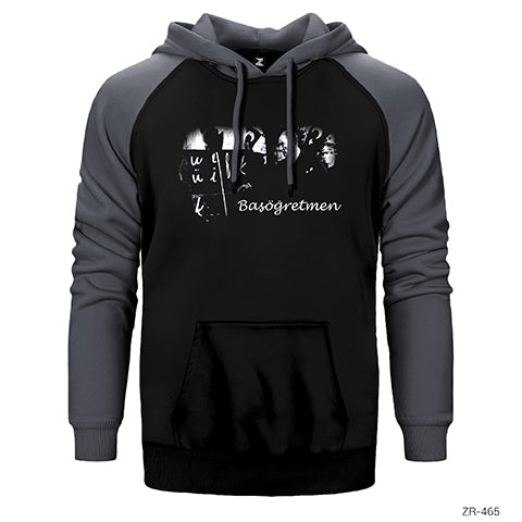 Atatürk Başöğretmen Çift Renk Reglan Kol Sweatshirt / Hoodie