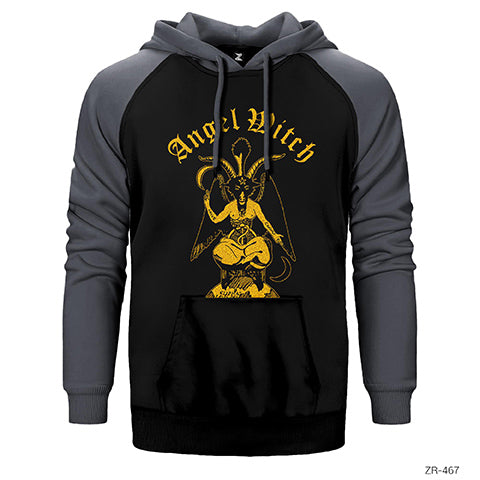 Angelwitch Satan Çift Renk Reglan Kol Sweatshirt / Hoodie