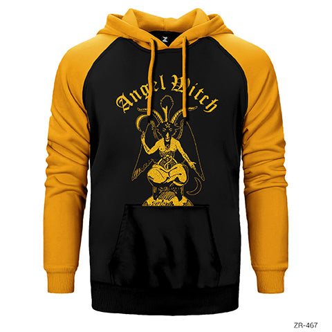 Angelwitch Satan Çift Renk Reglan Kol Sweatshirt / Hoodie