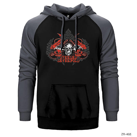 Avenged Sevenfold Red Çift Renk Reglan Kol Sweatshirt / Hoodie